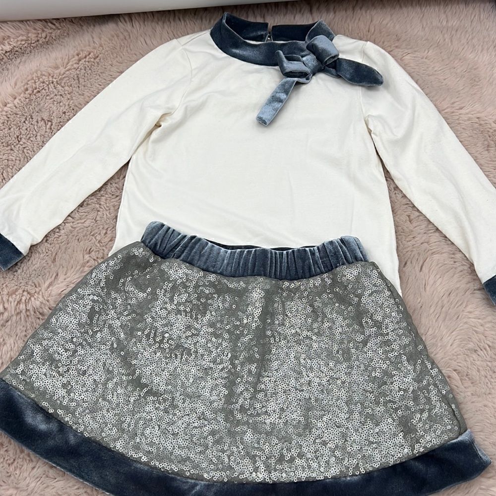 Maggie & Zoe winter 2 piece skirt and top size 24 mos
